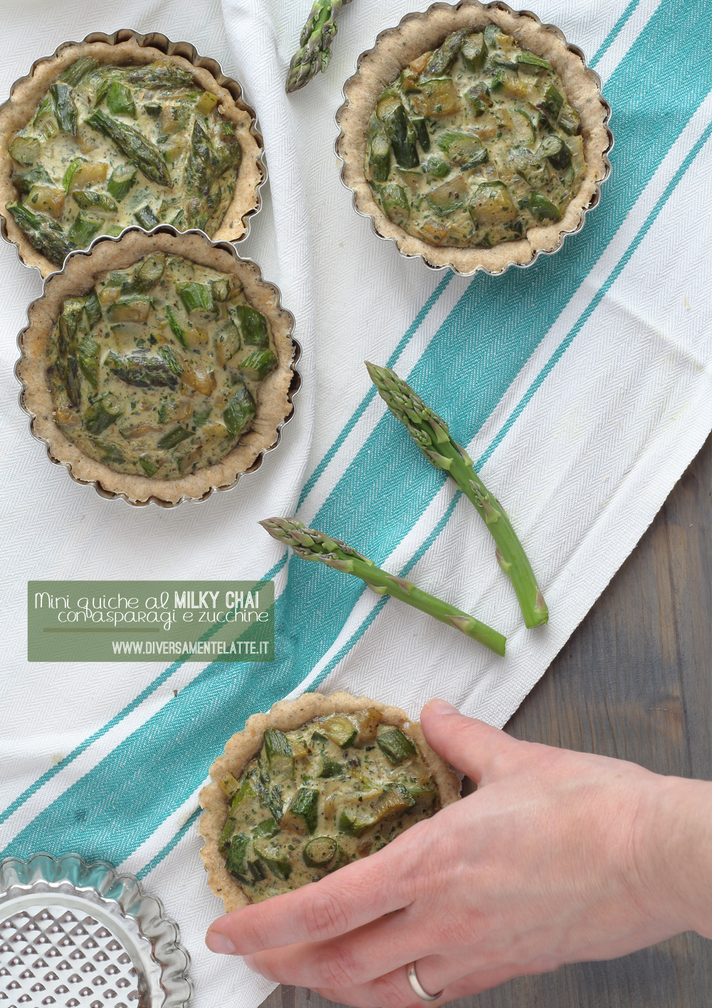 mini quiche asparagi e zucchine