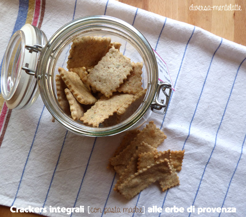 Crackers integrali pasta madre alle erbe di provenza