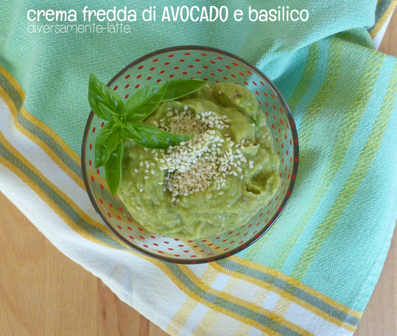 Crema fredda avocado, basilico