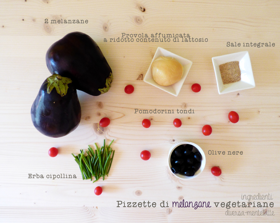 ingredienti pizzette di melanzane vegetariane