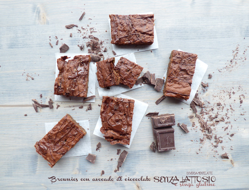 Brownies Con Avocado Al Cioccolato Senza Lattosio E Senza Glutine