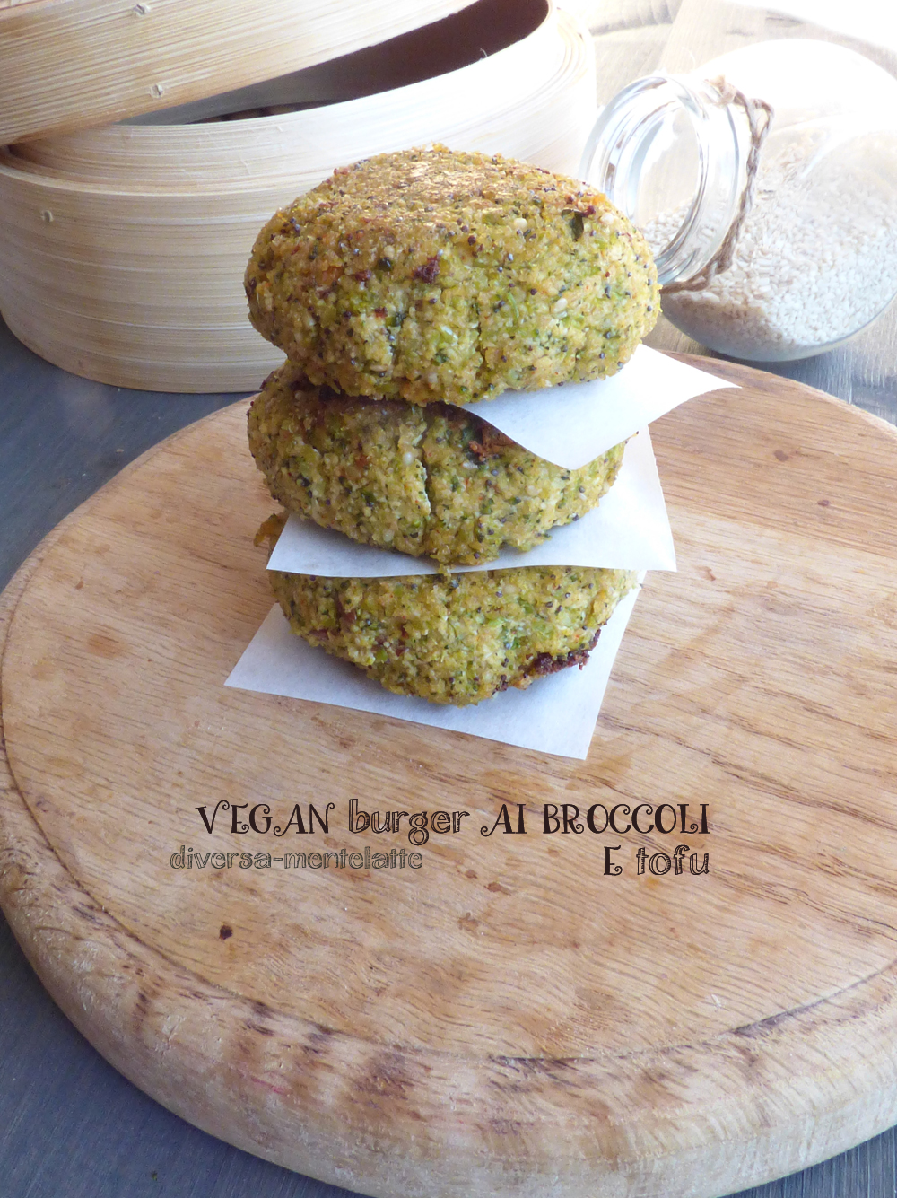 vegan burger ai broccoli