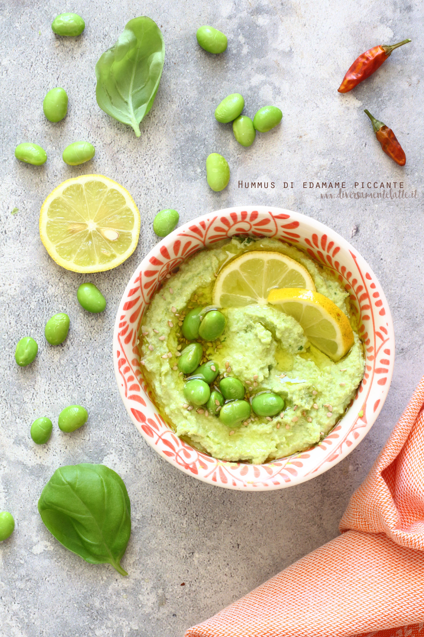 hummus di edamame piccante