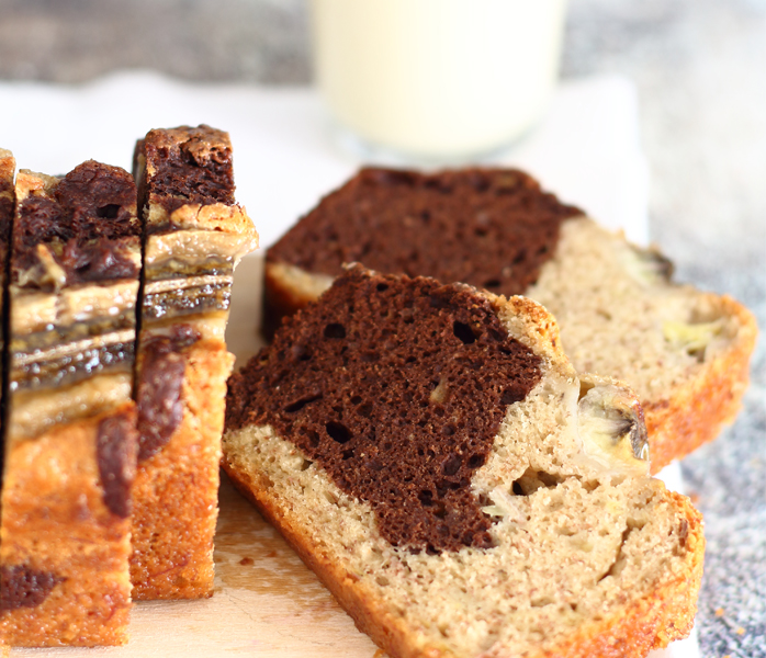 diversamentelatte_banana bread bicolore