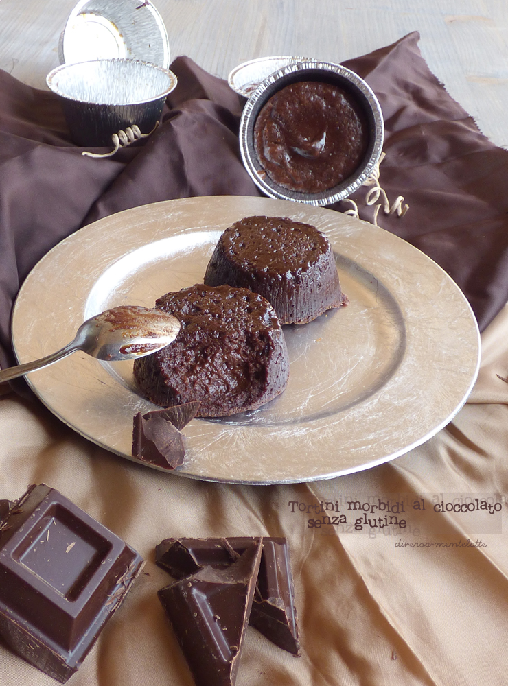 tortini morbidi al cioccolato-senza glutine e senza lattosio