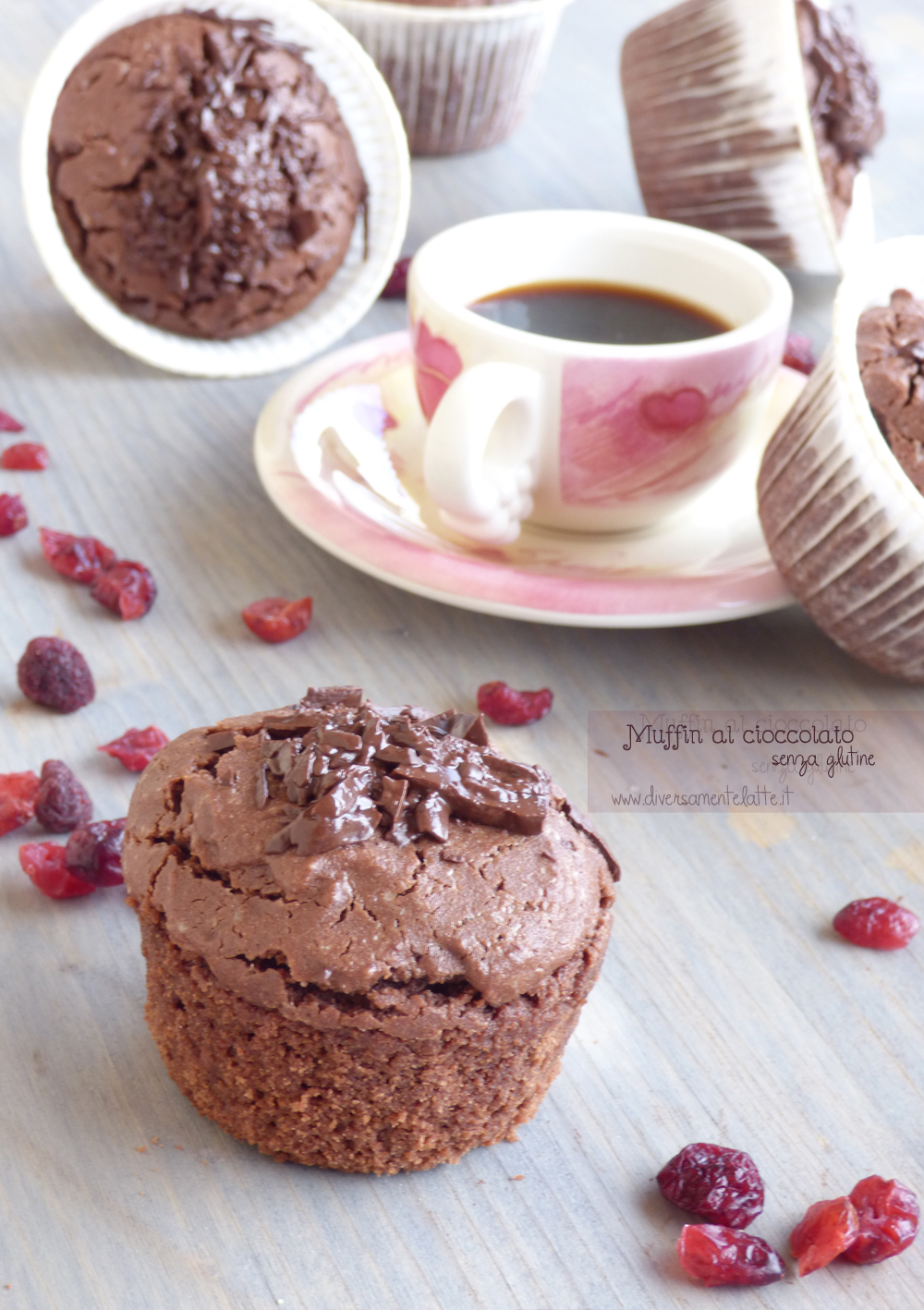 muffin al cioccolato senza glutine senza lattosio
