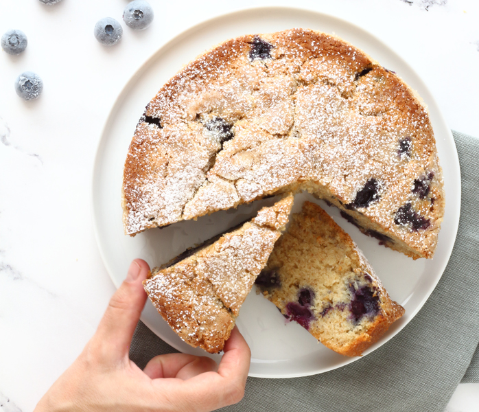 diversamentelatte torta ai mirtilli e mele