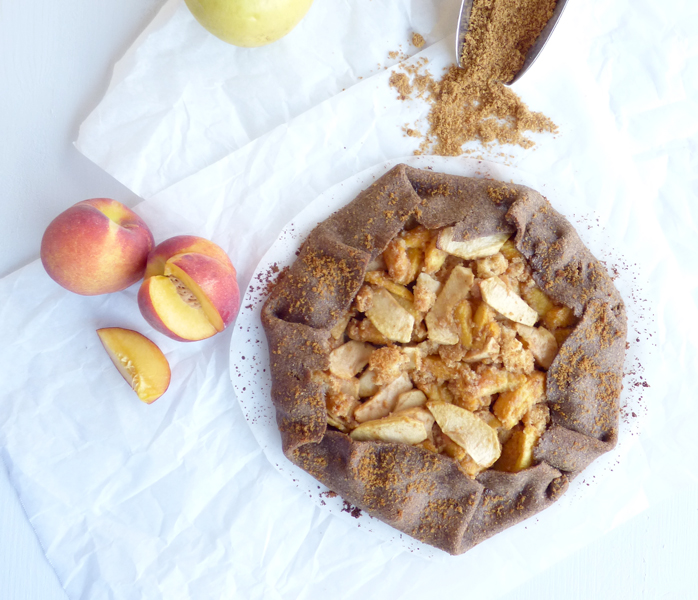 diversamentelatte galette integrale alle pesche e mele senza burro