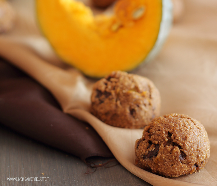 diversamentelatte biscotti alla zucca e cioccolato