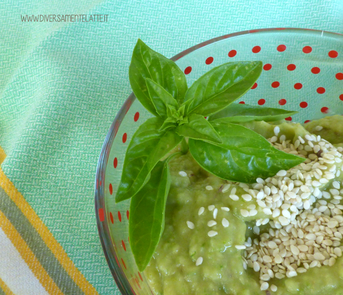 diversamentelatte crema fredda di avocado e basilico