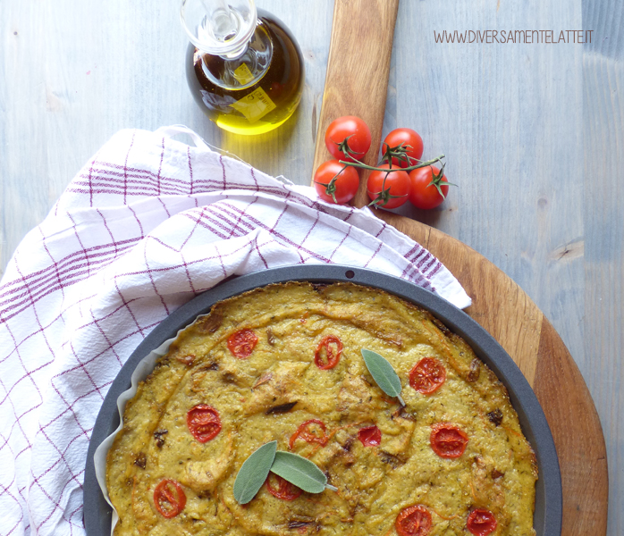 diversamentelatte farinata di mais con tofu e verdure