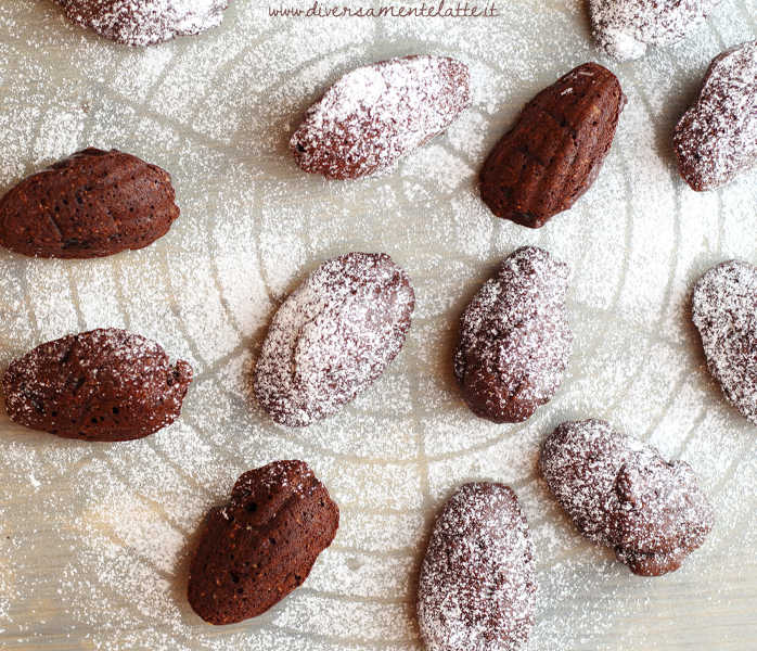 diversamentelatte madeleine al cacao senza burro senza uova