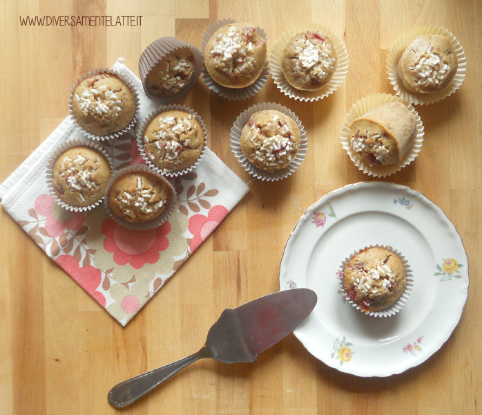 diversamentelatte muffin integrali alle fragole senza attosio