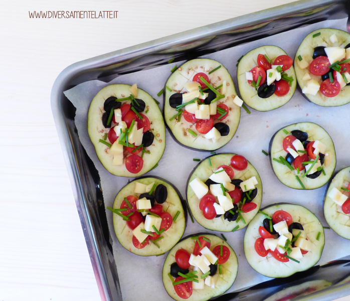 diversamentelatte pizzette vegetariane di melanzane