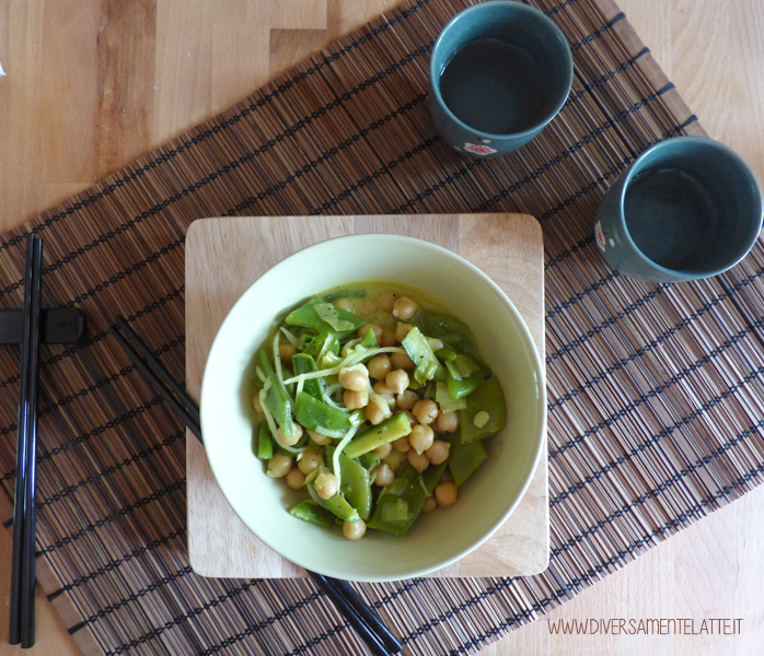 diversamentelatte verdure al curry con ceci e latte di cocco