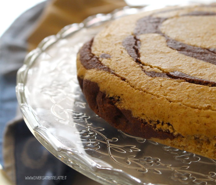 diversamentelatte zebra cake senza burro e senza uova