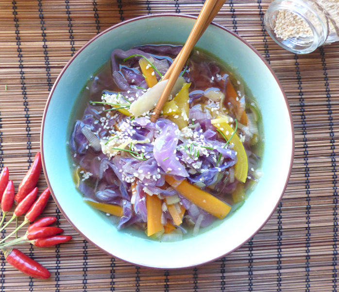 diversamentelatte zuppa piccante di miso con verdure