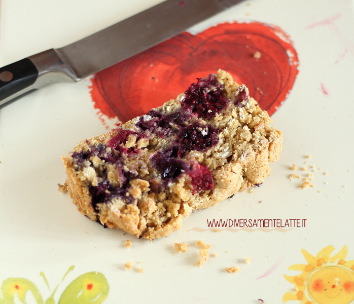 diversamentelatte plumcake ai frutti di bosco senza burro senza uova