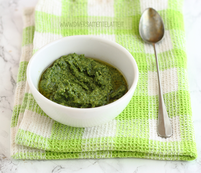 diversamentelatte_pesto di tarassaco e avocado dairy free