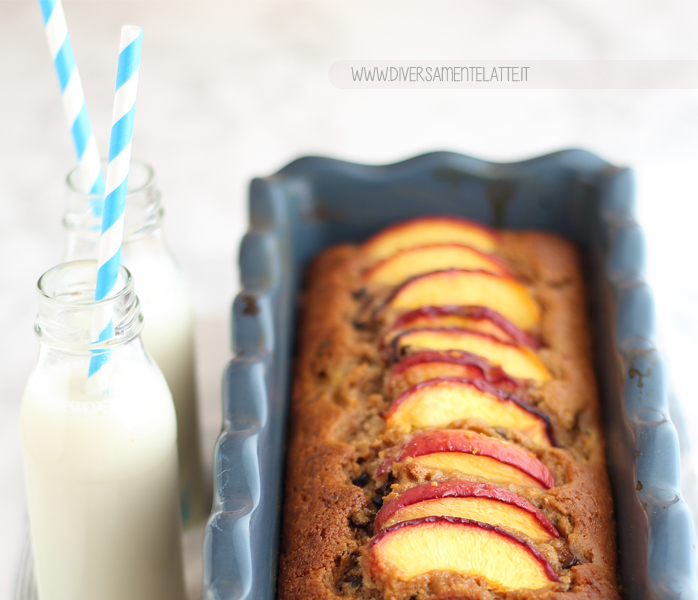 diversamentelatte_plumcake vegan alle pesche