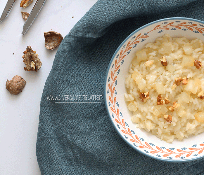 diversamentelatte_risotto gorgonzola e pere