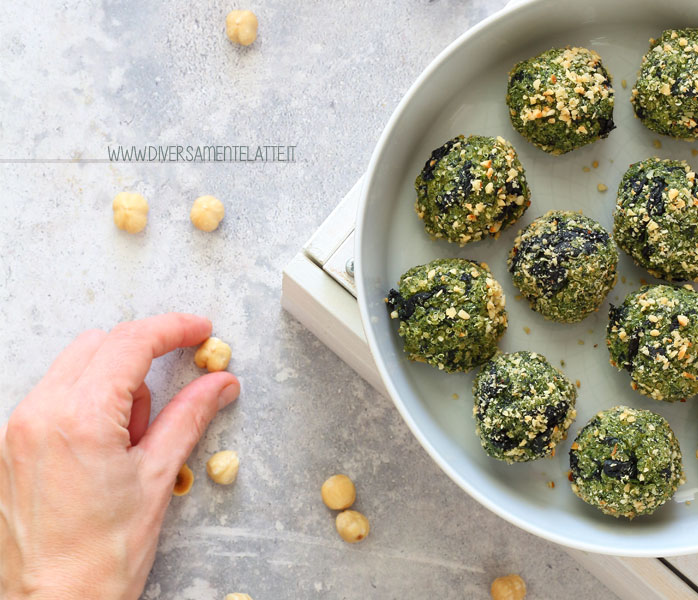 diversamentelatte_polpette di cavolo nero di quinoa