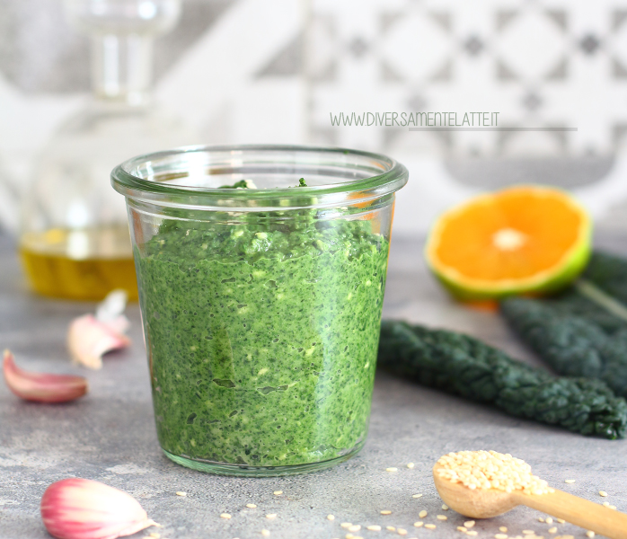 diversamentelatte_pesto di cavolo nero