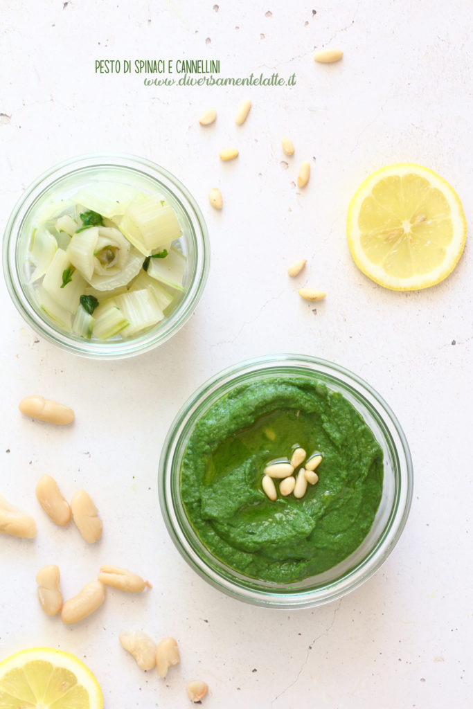 pesto di spinaci e cannellini