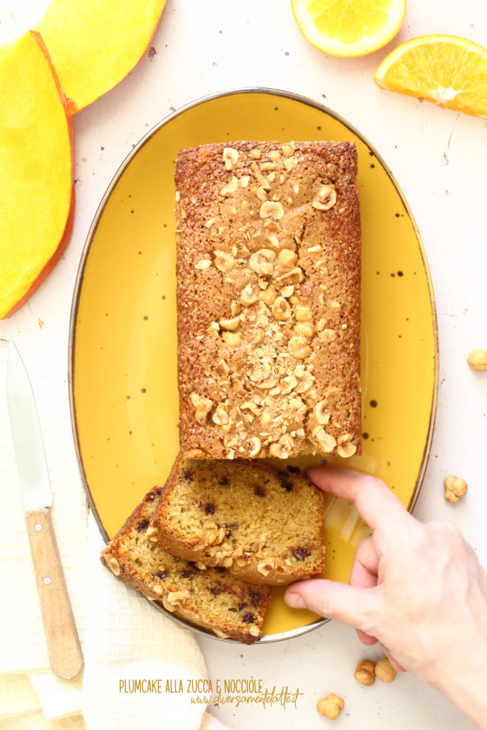 plumcake zucca e nocciole