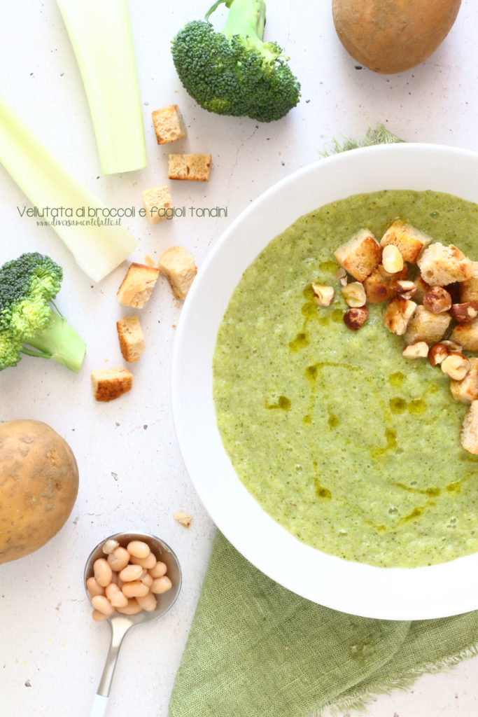 vellutata di broccoli e fagioli tondini