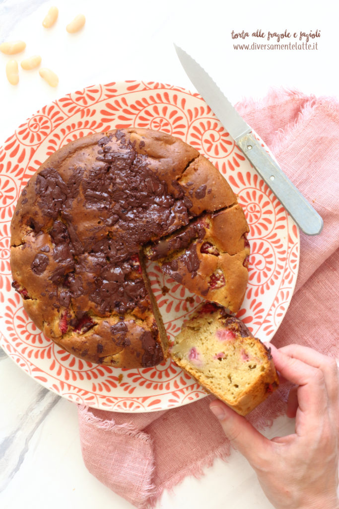 torta alle fragole e fagioli senza burro