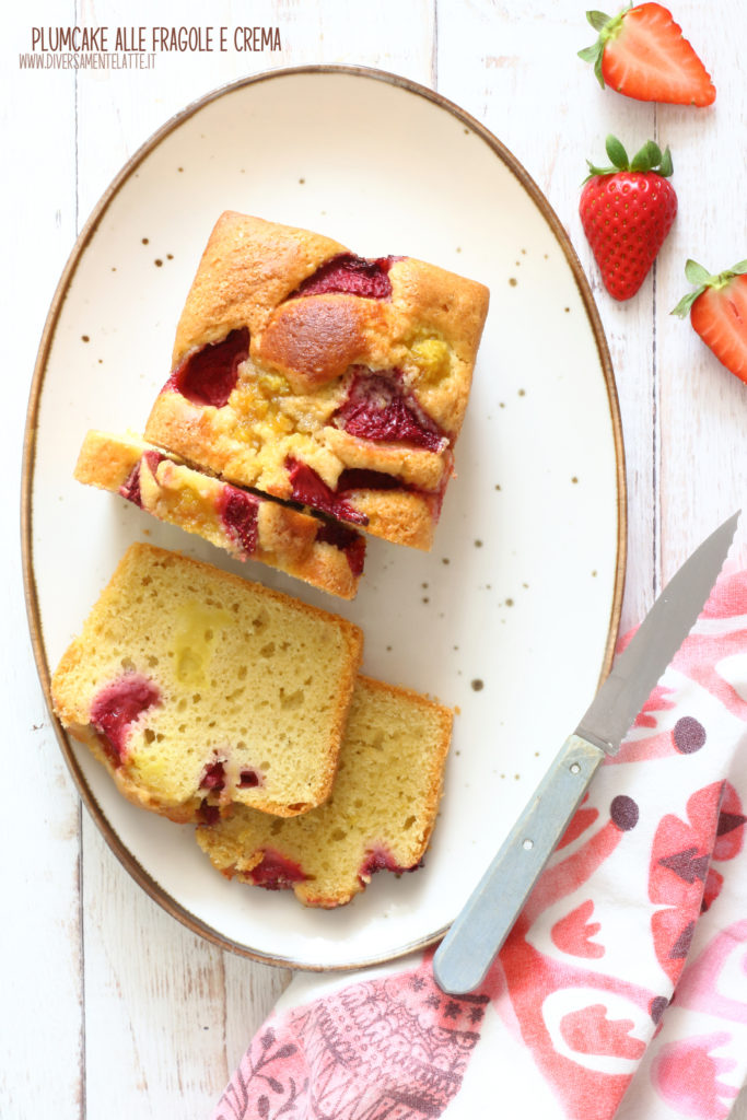 plumcake alle fragole e crema