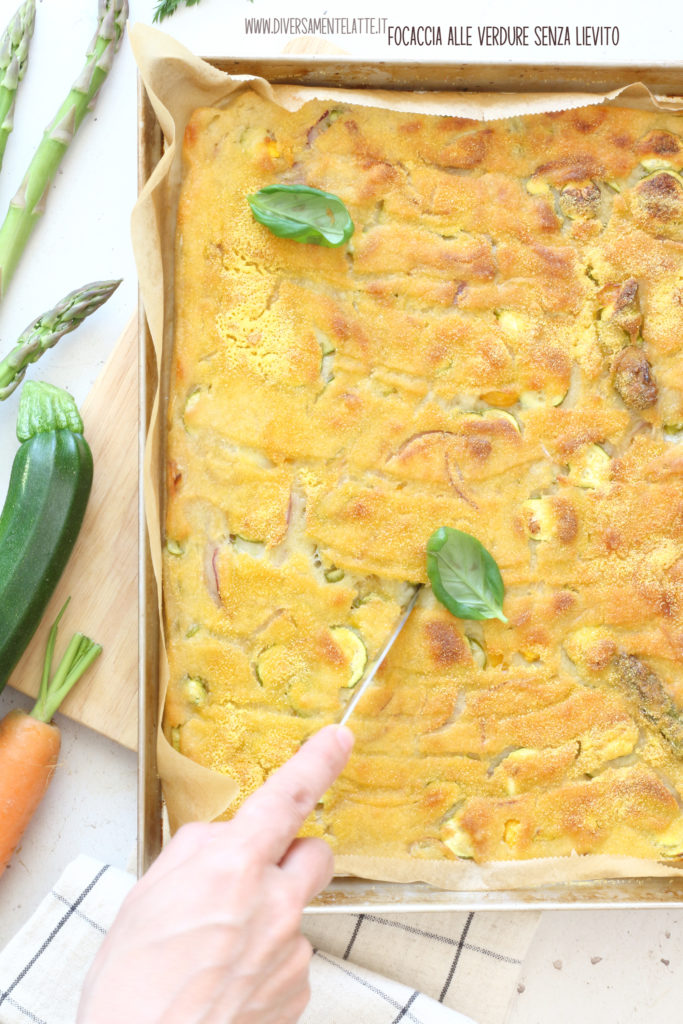 focaccia alle verdure senza lievito