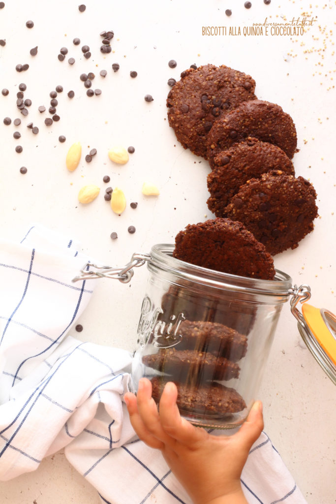 biscotti alla quinoa e cioccolato senza burro