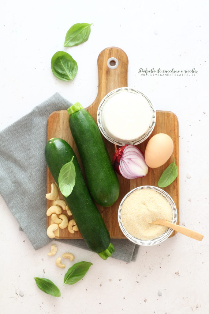 ingredienti polpette di zucchine e ricotta