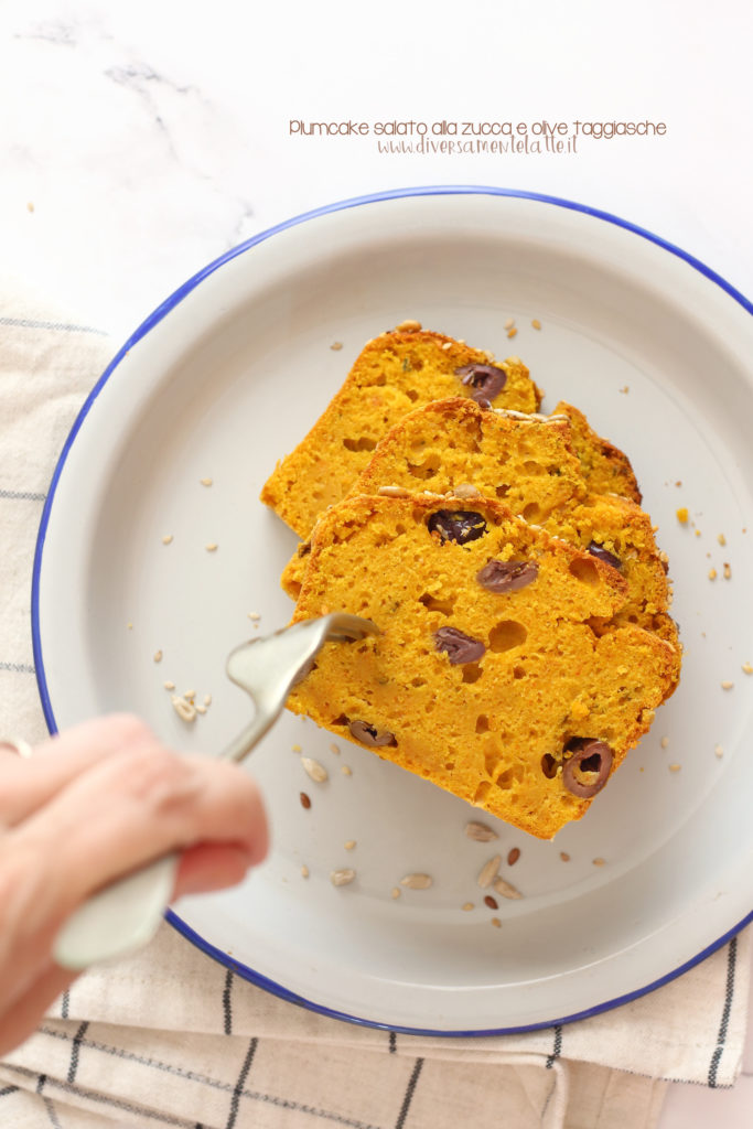 plumcake salato alla zucca senza lattosio