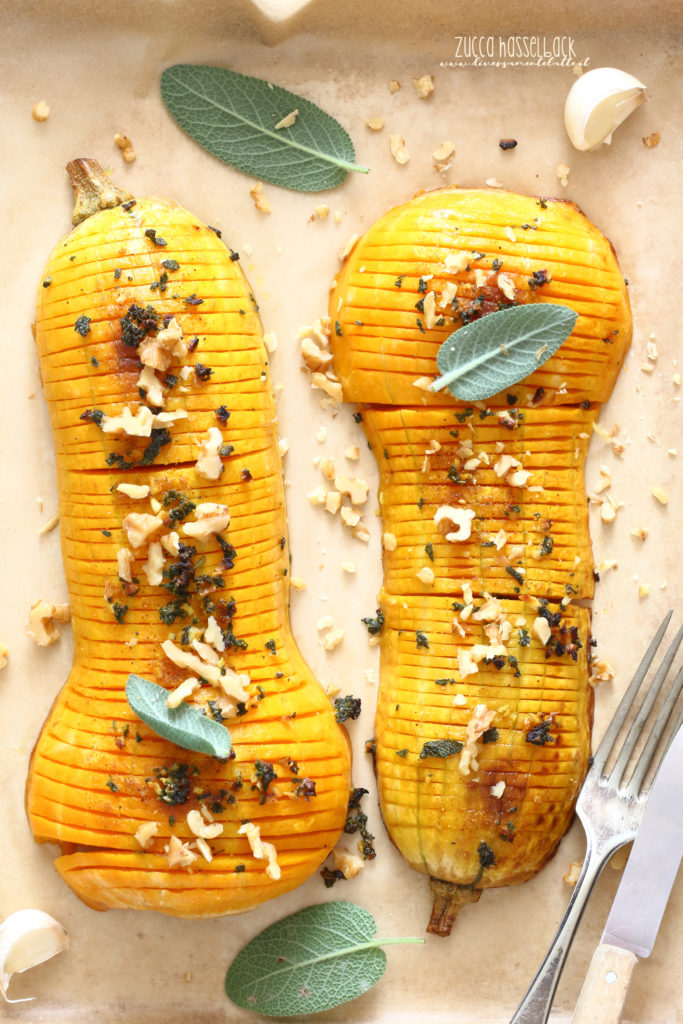 zucca hasselback al forno