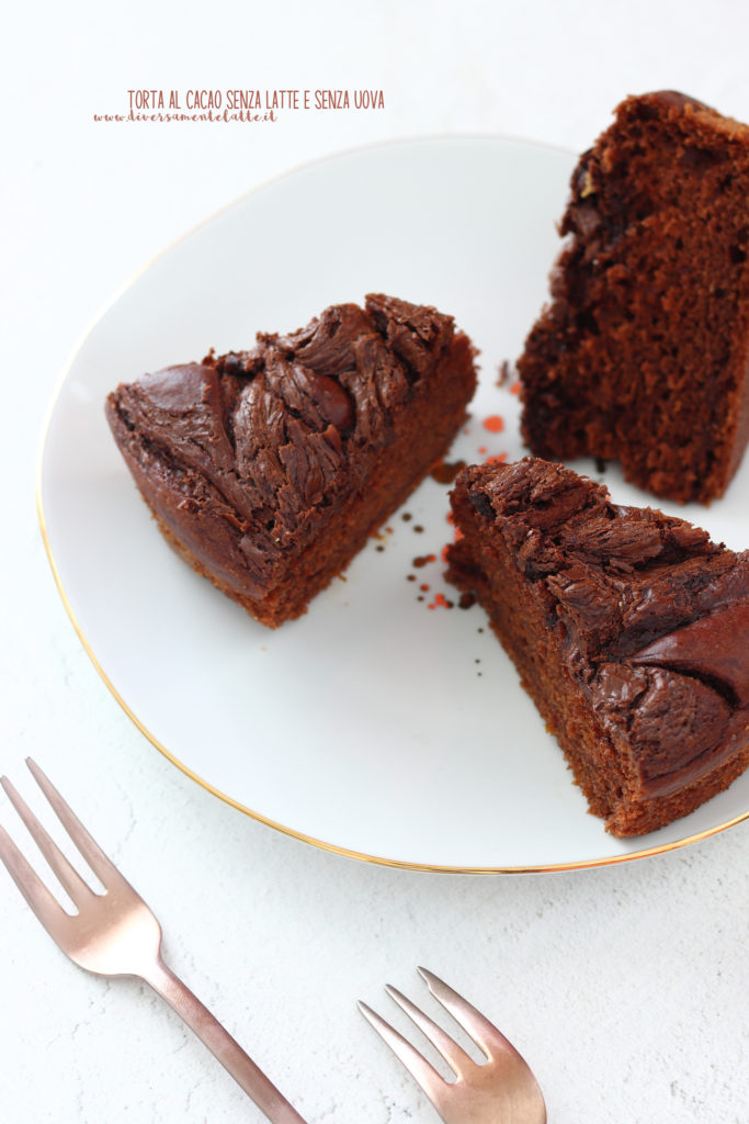 torta al cacao senza latte e uova