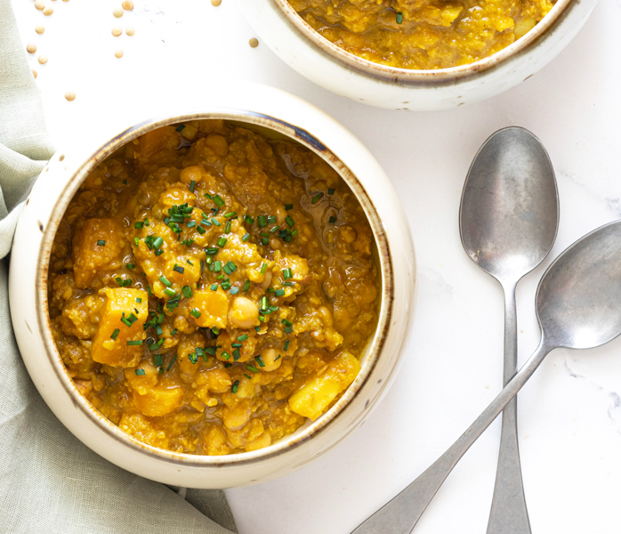 diversamentelatte zuppa di legumi e zucca