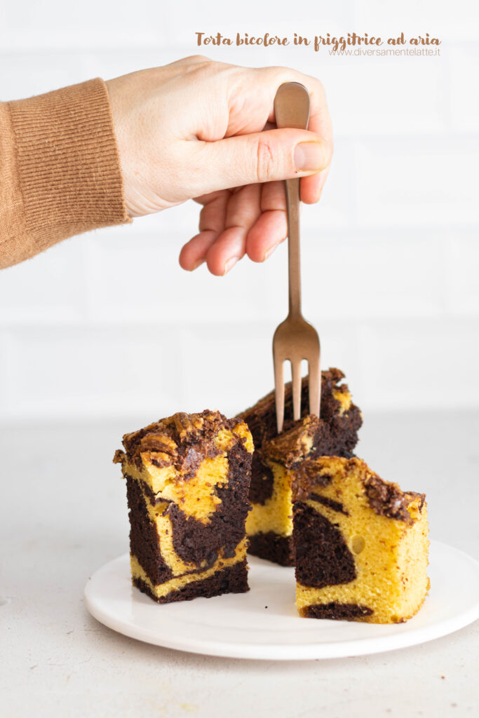 torta bicolore senza lattosio