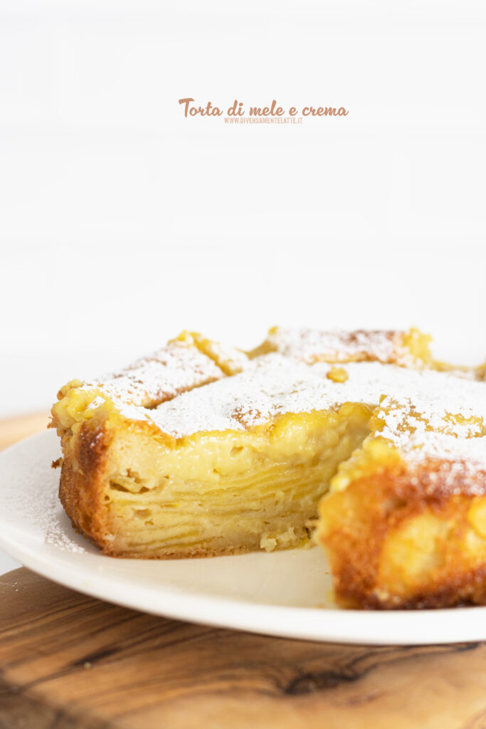 torta di mele crema senza lattosio