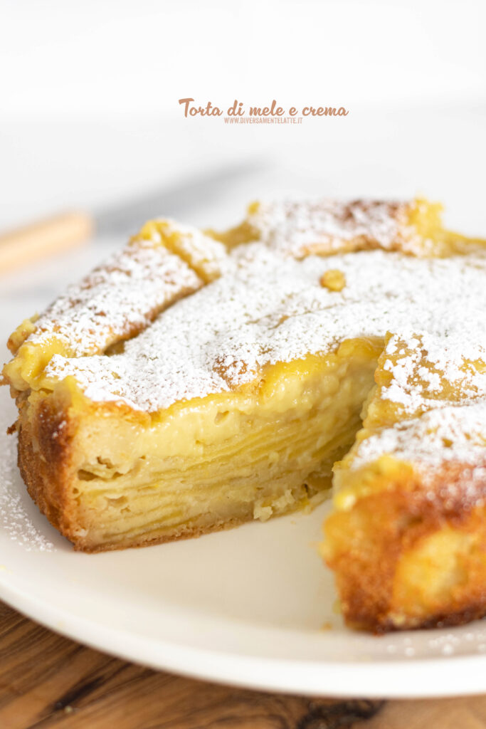 torta di mele e crema senza lattosio