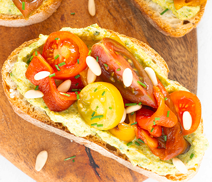 diversamentelatte bruschetta con babaganoush