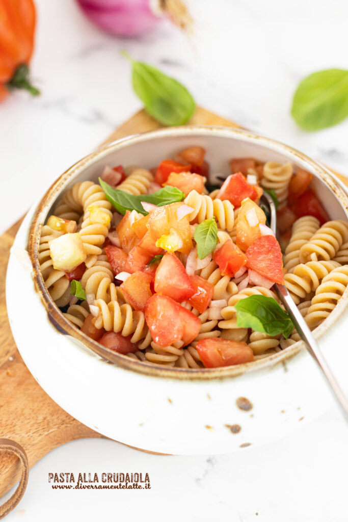 pasta alla crudaiola senza lattosio