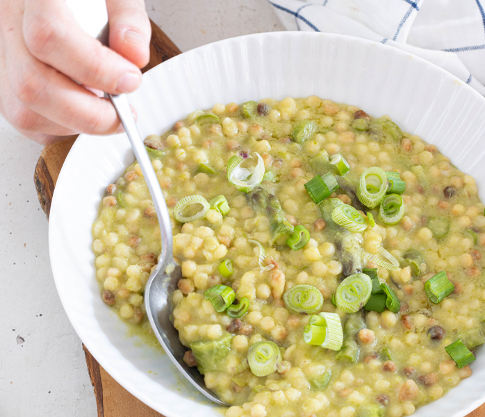 diversamentelatte fregola agli asparagi