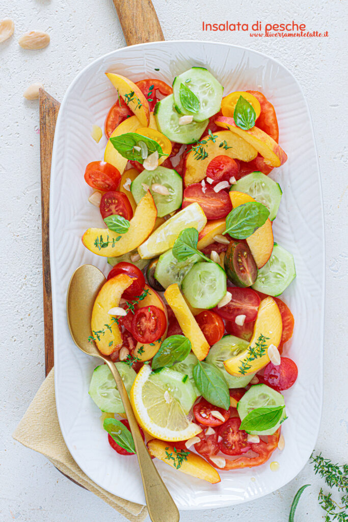 insalata di pesche