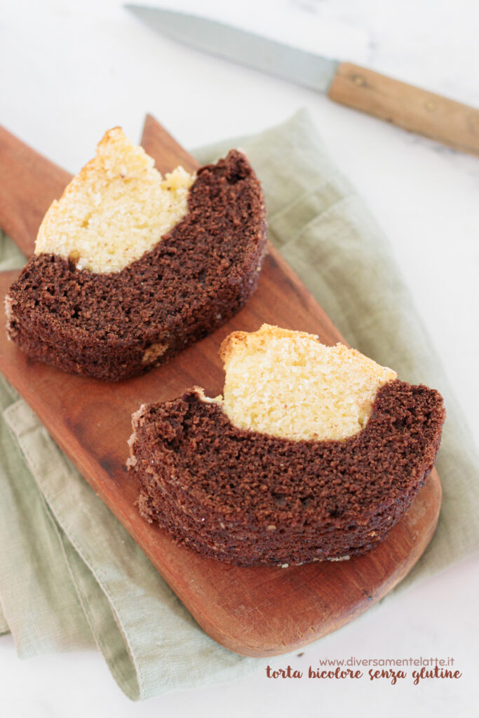 torta bicolore senza glutine