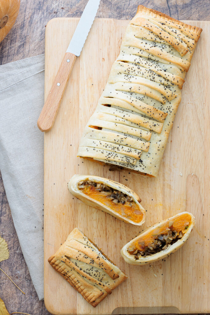 Torta salata zucca e funghi