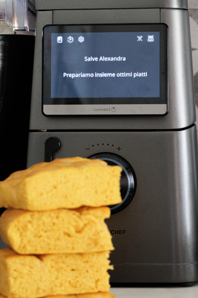 cooking chef e focaccia alla zucca