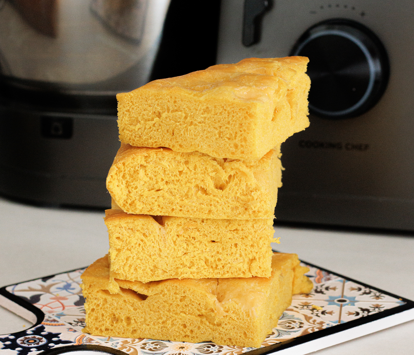 diversamentelatte focaccia alla zucca nel cooking chef
